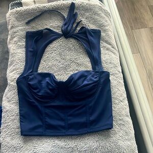 cute unworn navy blue top